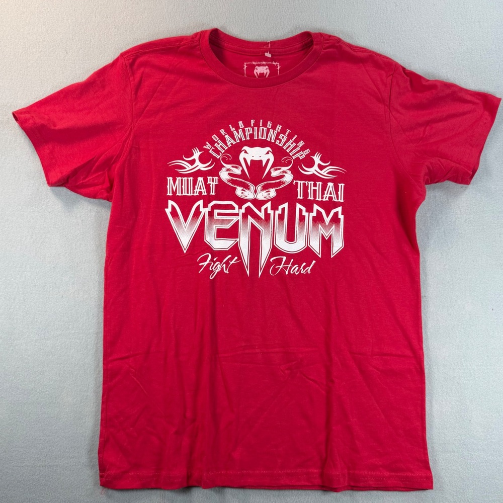 Venum Muay Thai World Fighting Championship Red Graphic T-Shirt Mens Medium